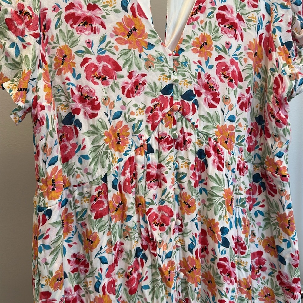 Torrid Bright Floral Midi Gauze Dress - Picture 5 of 13